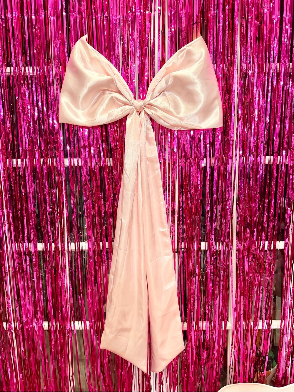 Coquette Satin Bow Banner & Large Pink Satin Bow